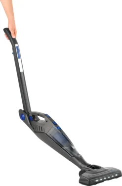 ProfiCare 2 In 1 Hand-und Bodenstaubsauger PC-BS 3035 A, Praktische Ladestation Inkl. Zubehörhalterung, Leistungsstarker 14,8 V Lithium Ionen Akku, Turbo Rotation, HEPA-Filter, Anthrazit-blau -Rein Blitz Geschaft 007e423147ddf97b7d1cb8e1688c2dcb