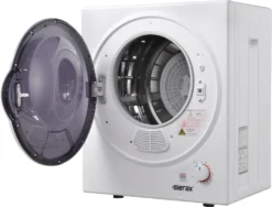 Merax Mini-Wäschetrockner Trockner Ablufttrockner, Frontlader Ablufttrockner Mit PTC-Heizelement, Wärmewahl Und Timer, Freistehend/hängend, 2,5 Kg 22 Merax Mini-Wäschetrockner Trockner Ablufttrockner, Frontlader Ablufttrockner Mit PTC-Heizelement, Wärmewahl Und Timer, Freistehend/hängend, 2,5 Kg -Rein Blitz Geschaft 03c9ba374fe746d6b82b91b352aef978