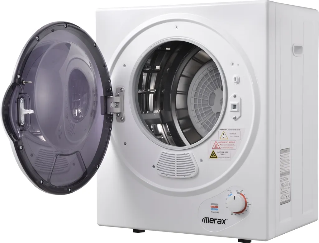 Merax Mini-Wäschetrockner Trockner Ablufttrockner, Frontlader Ablufttrockner Mit PTC-Heizelement, Wärmewahl Und Timer, Freistehend/hängend, 2,5 Kg 12 Merax Mini-Wäschetrockner Trockner Ablufttrockner, Frontlader Ablufttrockner Mit PTC-Heizelement, Wärmewahl Und Timer, Freistehend/hängend, 2,5 Kg – Bild 10