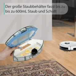 2022 SmartAI S9 Saugroboter Staubsauger Robot Wischroboter Automatisch APP Fernbedienung 4000PA Roboterstaubsauger Vacuum Reinigung Weiß -Rein Blitz Geschaft 04bff84157db778418d3ac73323dea37