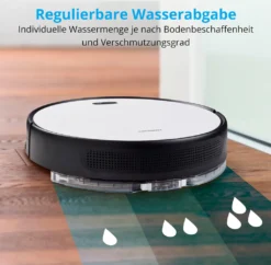 MEDION Saugroboter Mit Wischfunktion Und Intelligenter Navigation S30 SW (2.800 Pa, Alexa App Steuerung, Saugen Wischen Parallel, Regulierbare Wasserabgabe, Tierhaar Allergiker Optimiert) -Rein Blitz Geschaft 0642934c8c41be3224e7b965227aee3f