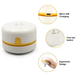 Desktop-Staubsauger USB Aufladbar Einstellbare Saugkraft Mini Tisch Staubsammler Für Tastatur Home Office ,Pink -Rein Blitz Geschaft 06c65f03f3358f7a3a8de002283c5696