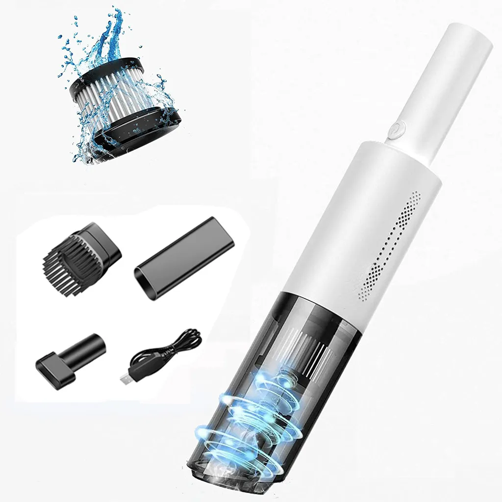 Kabelloser Mini Handstaubsauger, Auto Staubsauger, Mit 2 Ausläufen, 120W 6000PA Autostaubsauger, Nass/Trocken Funktion (Weiss) 3 Kabelloser Mini Handstaubsauger, Auto Staubsauger, Mit 2 Ausläufen, 120W 6000PA Autostaubsauger, Nass/Trocken Funktion (Weiss)