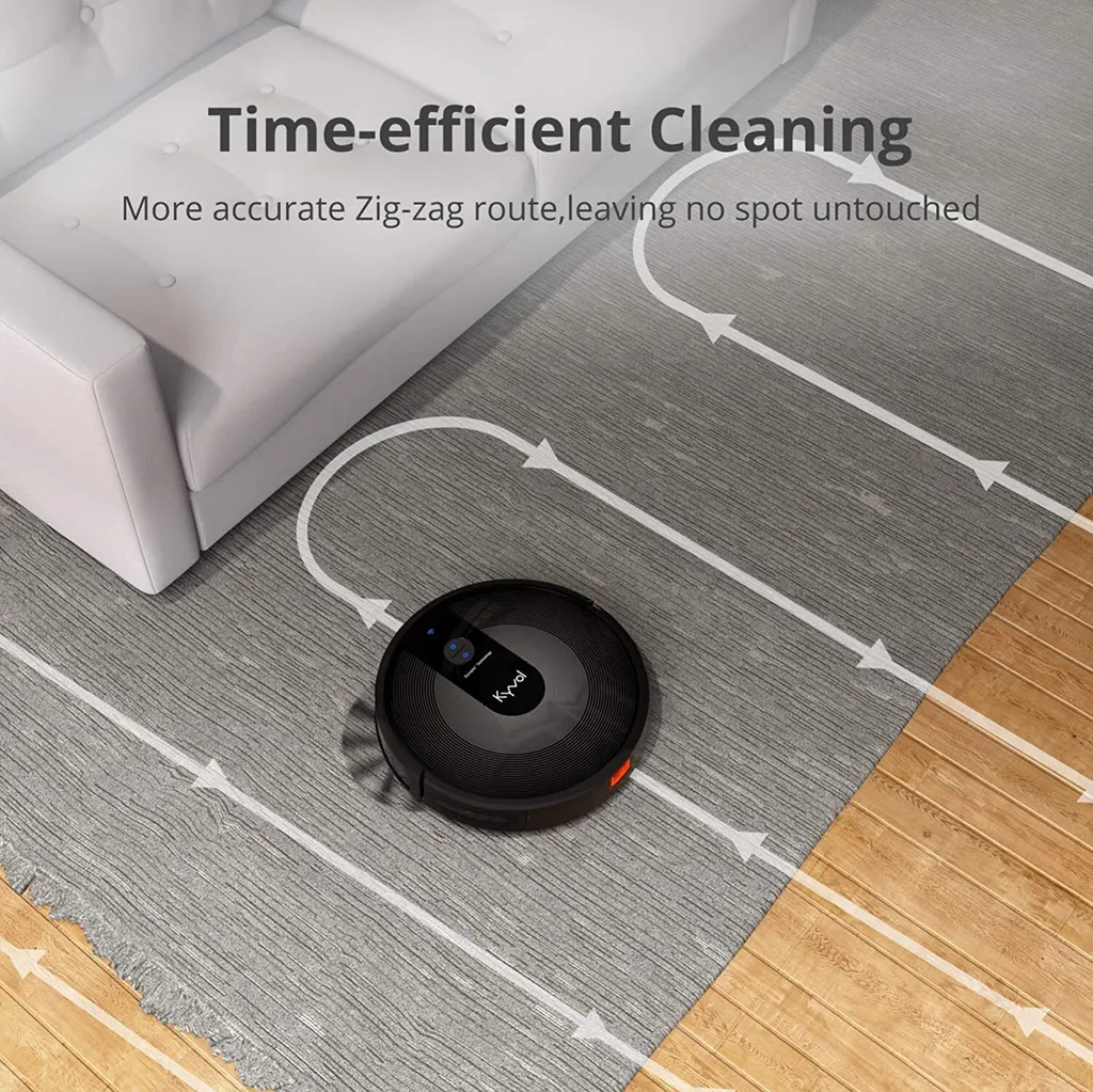 Kyvol Staubsauger Roboter 2200Pa Saugleistung, Saugroboter Mit Raumkarte, 150Min. Laufzeit,Sprachsteuerung,inkls. Magnetstreifen, Reinigt Hartböden, Teppiche, Tierhaare 6 Kyvol Staubsauger Roboter 2200Pa Saugleistung, Saugroboter Mit Raumkarte, 150Min. Laufzeit,Sprachsteuerung,inkls. Magnetstreifen, Reinigt Hartböden, Teppiche, Tierhaare – Bild 4
