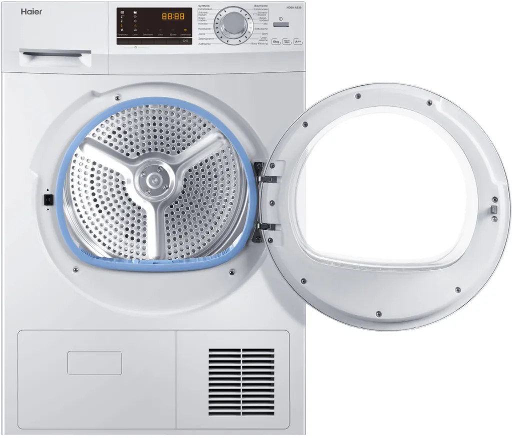 Haier HD90-A636 Wärmepumpentrockner Mit 9 Kg Fassungsvermögen 14 Haier HD90-A636 Wärmepumpentrockner Mit 9 Kg Fassungsvermögen – Bild 12