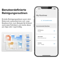 Roborock S8 Staubsauger Roboter Saugroboter 6000 Pa DuoRoller-Bürste VibraRise Wischen 3D-Mapping Reactive 3D-Hindernisumgehung (Schwarz) Mit 2pcs Mopp -Rein Blitz Geschaft 20a42c473469d324c7dca50282be6056