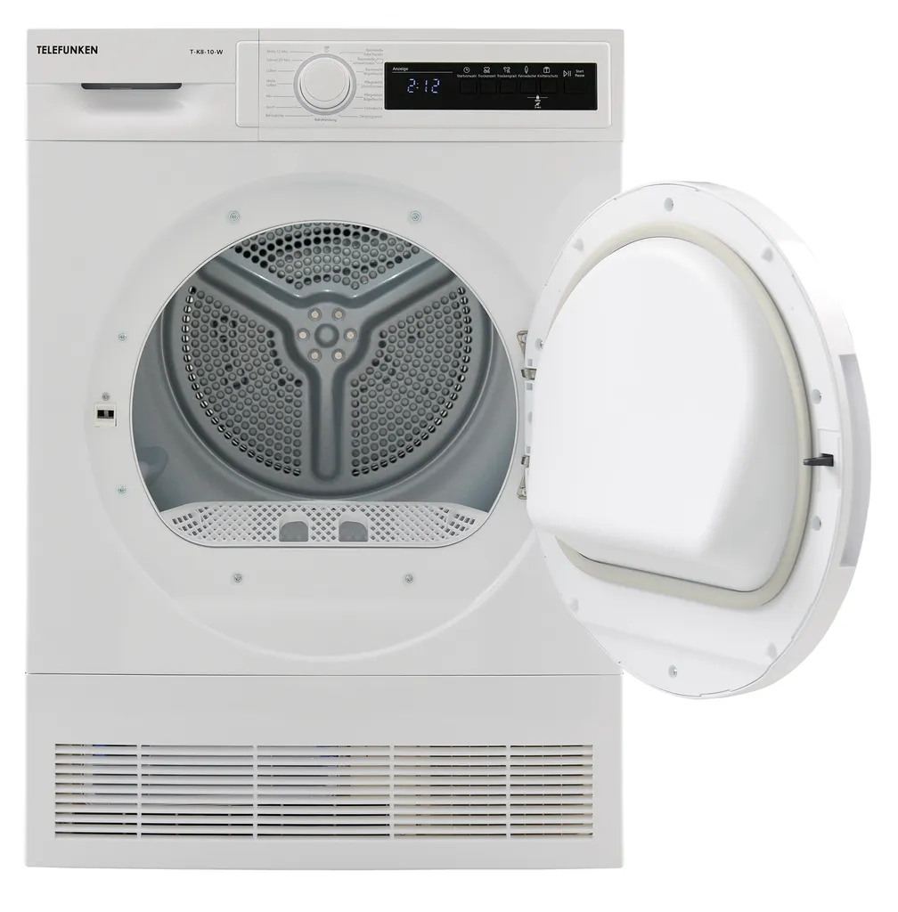 Telefunken T-K8-10-W Kondenstrockner / 8kg / B / Knitterschutz / Reversierende Trommelbewegungen 5 Telefunken T-K8-10-W Kondenstrockner / 8kg / B / Knitterschutz / Reversierende Trommelbewegungen – Bild 3
