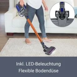 Juskys 2in1 Handstaubsauger & Akku Staubsauger - Beutellos & Kabellos – Bis 55 Min Laufzeit - Lithium-Ionen Akku, Wandhalterung & Ladestation – Blau -Rein Blitz Geschaft 2938b147d98f138d9491a42da7eced83
