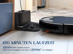 KYVOL E25 Staubsauger Roboter 2600PA Mit Ladestation, WLAN Staubsauger Mit Präzise Kartentechnologie, Bis Zu 150Min Laufzeit -Rein Blitz Geschaft 2f559367a6db473dbc79ee3a8d317c00