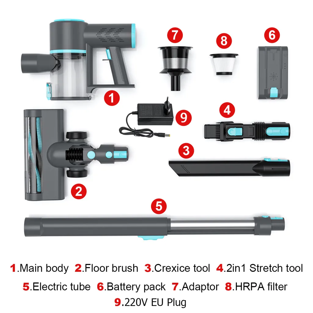 OSMOND 160W 12KPa Akku Handstaubsauger 3in1 Staubsauger Beutellos Kabellos 13 OSMOND 160W 12KPa Akku Handstaubsauger 3in1 Staubsauger Beutellos Kabellos – Bild 11