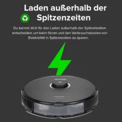 Roborock S8 Staubsauger Roboter Saugroboter 6000 Pa DuoRoller-Bürste VibraRise Wischen 3D-Mapping Reactive 3D-Hindernisumgehung (Schwarz) Mit 2pcs Mopp -Rein Blitz Geschaft 36f54feff673507071a49a11ae271e7d