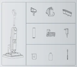 Uwant X100 Tragbarer Kabelloser All-in-One-Nass-Trocken-Staubsauger Für Mehrere Oberflächen Patentierte Doppelwalzenbürste Und Haarschneidegerät Selbstreinigende Intelligente Schmutzerkennung 600-ml-Wassertank 4000-mAh-Akku - Schwarz -Rein Blitz Geschaft 3c9860d84e24f1b4e4b402232381aa40