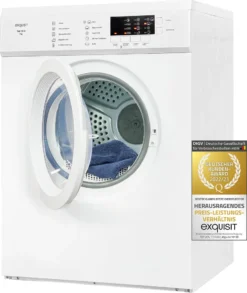 Exquisit TAE 70-3 Abluftrockner | 7 Kg | Elektronik | Reversierautomatik | Weiß