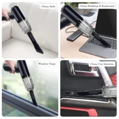 Tastaturreiniger, Mini-Vakuum Für Schreibtisch, Kabelloser Computer-Staubsauger, Wiederaufladbar Für Die Reinigung Von Haaren, Krümeln Für Desktop, Klavier, Autoinnenraum Und Nähmaschine ,Black -Rein Blitz Geschaft 448ee5f399026de0e44359256298795f