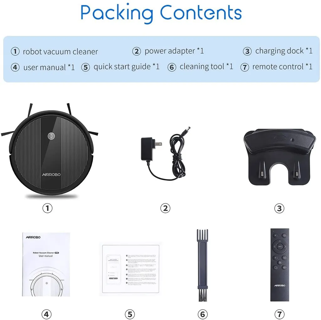 Saugroboter - AIRROBO P10 Staubsauger Roboter 2600Pa Roboterstaubsauger WLAN Mit Raumkarte In Echtzeit, WiFi/App/Alexa, Selbstaufladung, Leise, Für Tierhaare, Hartböden, Teppich 9 Saugroboter - AIRROBO P10 Staubsauger Roboter 2600Pa Roboterstaubsauger WLAN Mit Raumkarte In Echtzeit, WiFi/App/Alexa, Selbstaufladung, Leise, Für Tierhaare, Hartböden, Teppich – Bild 7