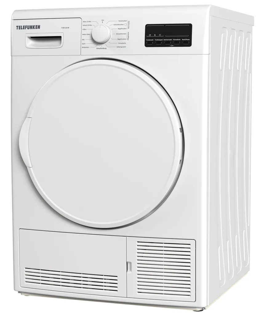Telefunken T-K9-10-W Kondenstrockner / 9kg Trockner Mit 15 Programmen, Knitterschutz & Reversierenden Trommelbewegungen, Weiß 6 Telefunken T-K9-10-W Kondenstrockner / 9kg Trockner Mit 15 Programmen, Knitterschutz & Reversierenden Trommelbewegungen, Weiß – Bild 4