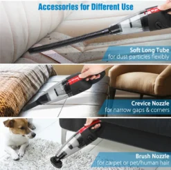 120W Akku Handstaubsauger Von AUDEW In Schwarz/Rot -Rein Blitz Geschaft 4919e7dff67515a2a4c7f7b422da6a34