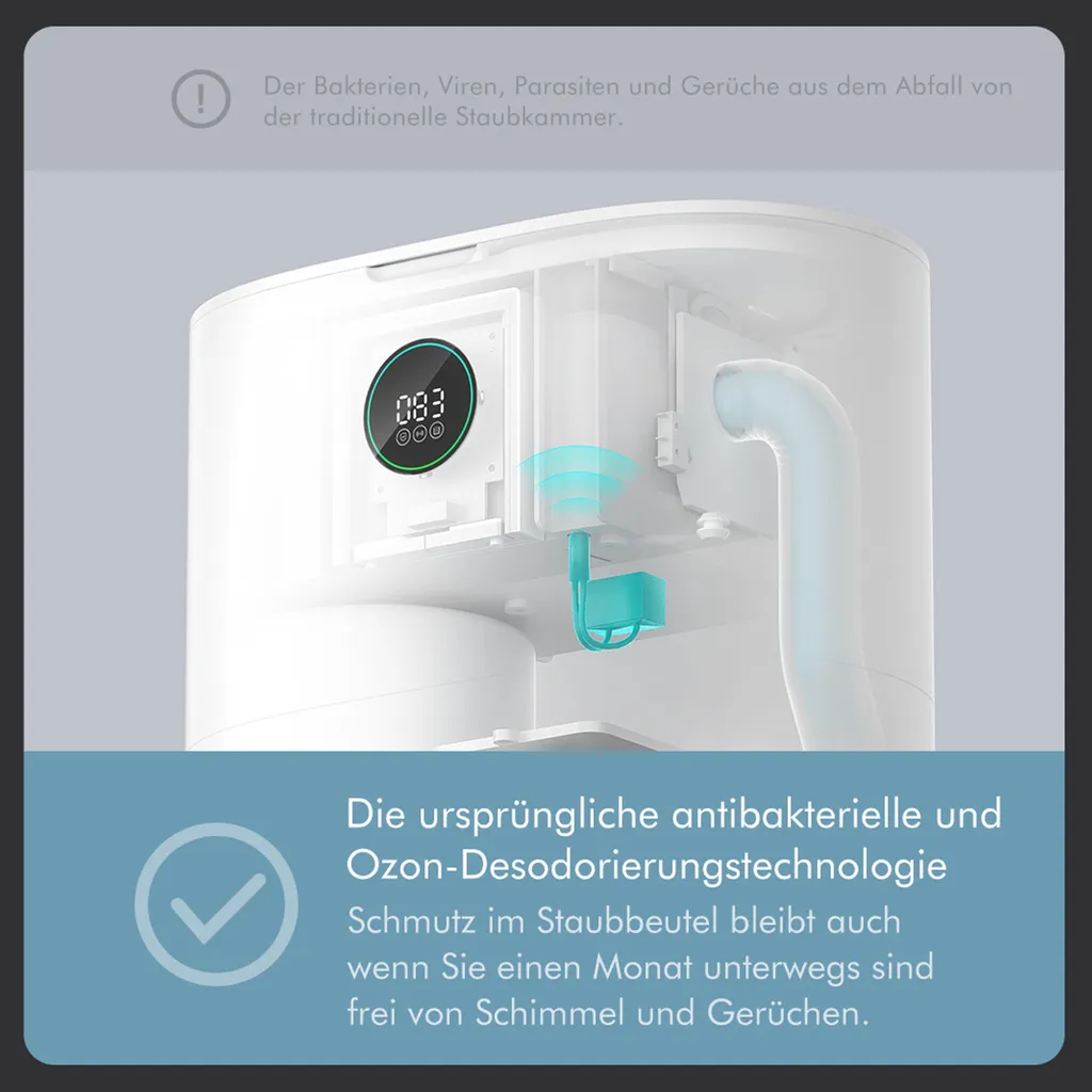 Roidmi EVE Plus Roboter Staubsauger Nass-Trocken-Saugroboter,50 Watt,2700pa Mit Sauberer Basis Und Beutel,Weiß 21 Roidmi EVE Plus Roboter Staubsauger Nass-Trocken-Saugroboter,50 Watt,2700pa Mit Sauberer Basis Und Beutel,Weiß – Bild 19