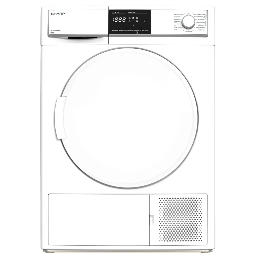 Sharp KD-HHB8S7PW2-DE Wärmepumpetrockner Trockner 8kg 3 Sharp KD-HHB8S7PW2-DE Wärmepumpetrockner Trockner 8kg
