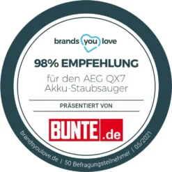 AEG QX7-1-P5IB 2in1 Akku-Staubsauger (Schlanke Bauform, Power-Softrolle, Besonders Effektiv Auf Hartböden, Bis Zu 50 Min Laufzeit, 21,6 Volt, Inkl. Zubehör -Rein Blitz Geschaft 52e085be03fcece2acb1c97b8960ef17