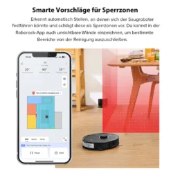 Roborock S8 Staubsauger Roboter Saugroboter 6000 Pa DuoRoller-Bürste VibraRise Wischen 3D-Mapping Reactive 3D-Hindernisumgehung (Schwarz) Mit 2pcs Mopp -Rein Blitz Geschaft 574503506bd3ba27e20ec759e0a82f6b