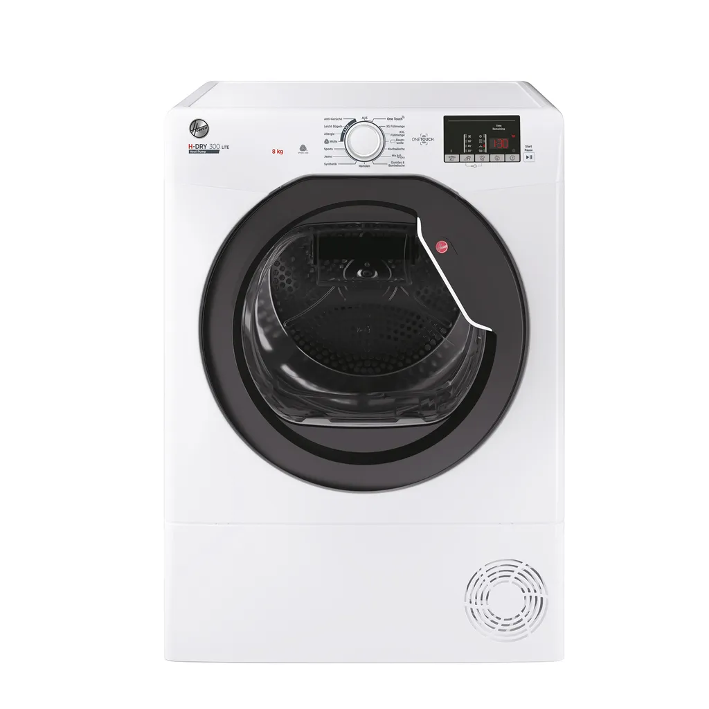 HOOVER HLE H8A2DKEX-84 WÄRMEPUMPENTROCKNER H-DRY 300 8kg AquaVision System NFC 3 HOOVER HLE H8A2DKEX-84 WÄRMEPUMPENTROCKNER H-DRY 300 8kg AquaVision System NFC