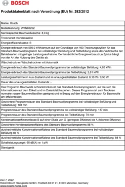 Bosch Kondens-Trockner WTN83202 22 Bosch Kondens-Trockner WTN83202 -Rein Blitz Geschaft 5abc5b3b6ce07b1ea81df0f7703b25fd
