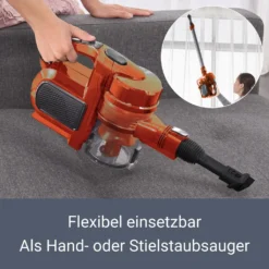 Juskys 2in1 Handstaubsauger & Akku Staubsauger - Beutellos & Kabellos – Bis 55 Min Laufzeit - Lithium-Ionen Akku, Wandhalterung & Ladestation – Gold -Rein Blitz Geschaft 5ccc1b3d1c6eaa9b48c13ffcdf97731a