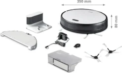 MEDION Saugroboter Mit Wischfunktion Und Intelligenter Navigation S30 SW (2.800 Pa, Alexa App Steuerung, Saugen Wischen Parallel, Regulierbare Wasserabgabe, Tierhaar Allergiker Optimiert) -Rein Blitz Geschaft 5deb63406e5d7ea87f1ad067e697ab6a