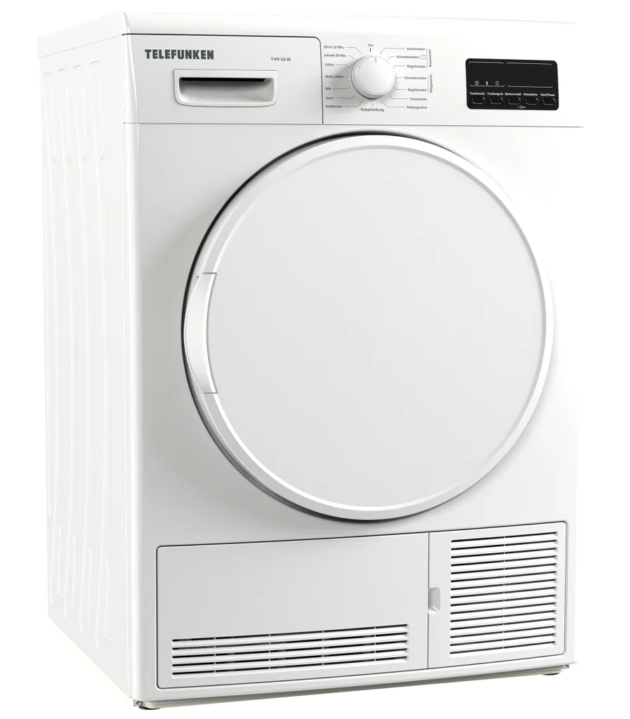 Telefunken T-K9-10-W Kondenstrockner / 9kg Trockner Mit 15 Programmen, Knitterschutz & Reversierenden Trommelbewegungen, Weiß 5 Telefunken T-K9-10-W Kondenstrockner / 9kg Trockner Mit 15 Programmen, Knitterschutz & Reversierenden Trommelbewegungen, Weiß – Bild 3
