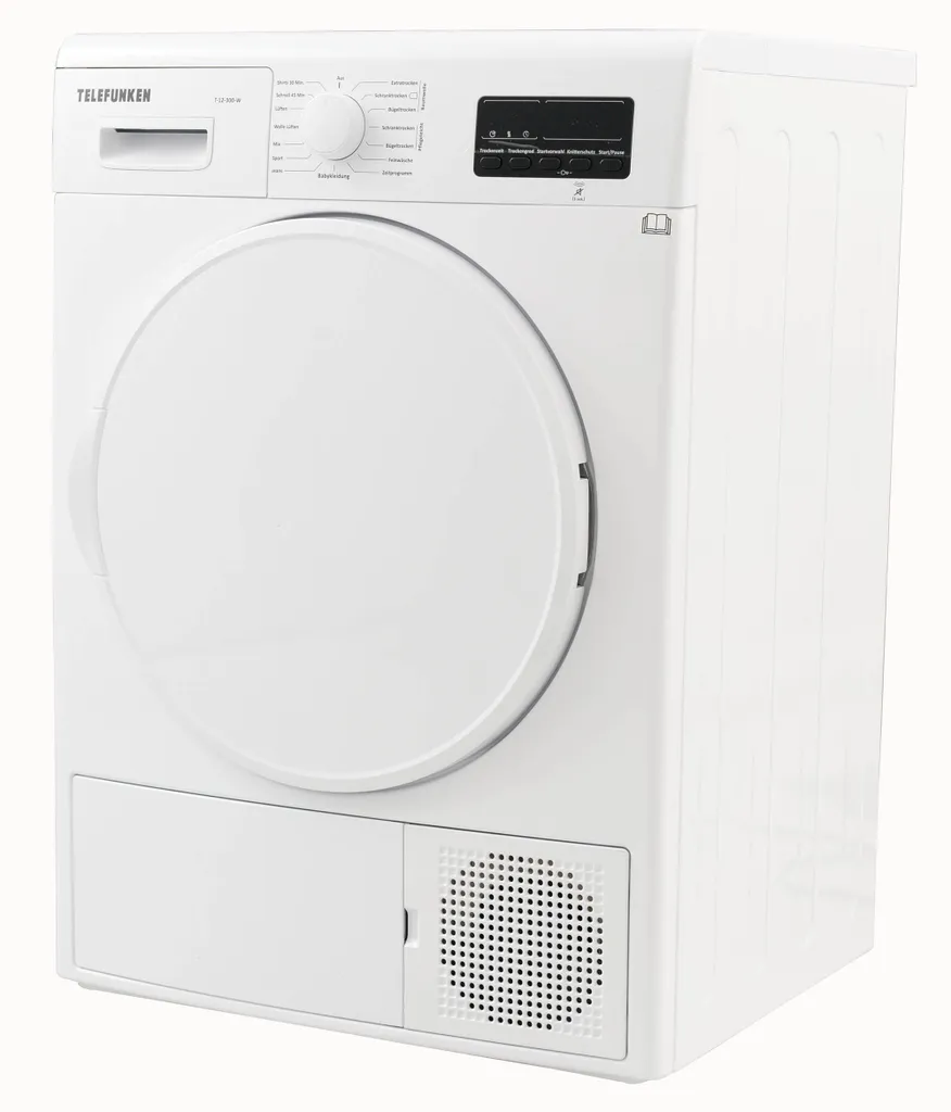 Telefunken T-12-300-W Wärmepumpentrockner / 7kg / / Knitterschutz/Reversierende Trommelbewegungen / 15 Programme 5 Telefunken T-12-300-W Wärmepumpentrockner / 7kg / / Knitterschutz/Reversierende Trommelbewegungen / 15 Programme – Bild 3