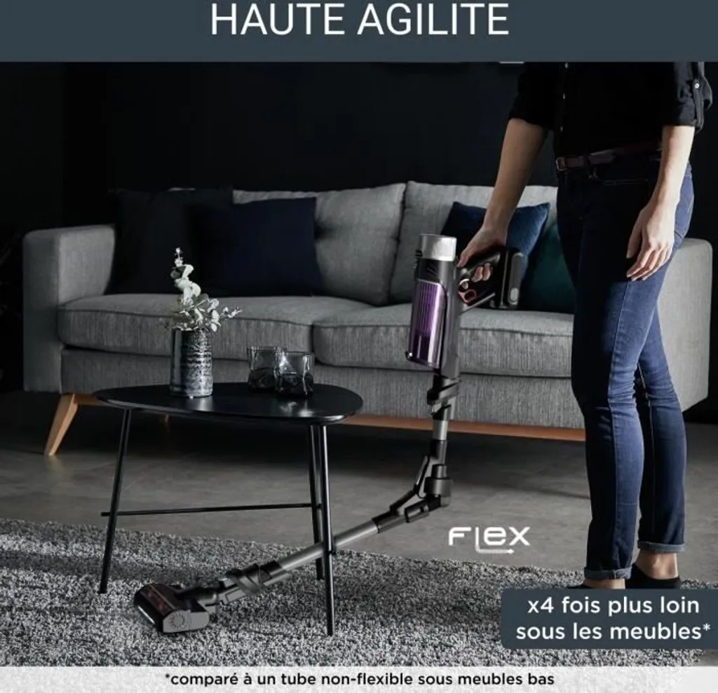 Rowenta RH2038wo Drahtloses Besen Vakuum, Flexible Röhre, Ultra-Licht, 45 Min Autonomie, Allergie-Kit, X-Force Flex 9.60 Allergie 6 Rowenta RH2038wo Drahtloses Besen Vakuum, Flexible Röhre, Ultra-Licht, 45 Min Autonomie, Allergie-Kit, X-Force Flex 9.60 Allergie – Bild 4
