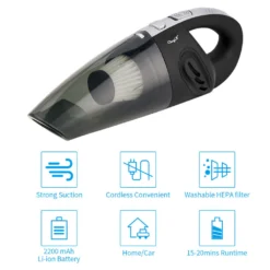 CkeyiN Handstaubsauger Für Haus/Auto Kabellos Nass-Trocken-Nutzung Staubsauger Wiederaufladbar Leistungsstarke Für Tierhaare, Staub -Rein Blitz Geschaft 6001147a9d65a3d9fa1666bee3b4bfd8