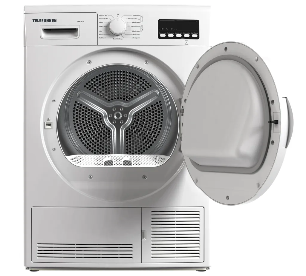Telefunken T-K9-10-W Kondenstrockner / 9kg Trockner Mit 15 Programmen, Knitterschutz & Reversierenden Trommelbewegungen, Weiß 4 Telefunken T-K9-10-W Kondenstrockner / 9kg Trockner Mit 15 Programmen, Knitterschutz & Reversierenden Trommelbewegungen, Weiß – Bild 2