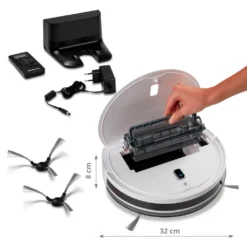 MEDION Staubsaugerroboter Mit Ladestation E40 (Staubsaugerroboter Für Hartböden, Fliesen, Laminat, Optimiert Für Tierhaare, Direkte Absaugung, Automatische Rückkehr Zur Ladestation) -Rein Blitz Geschaft 64b583ccd91dfe0e0510618c88f32302