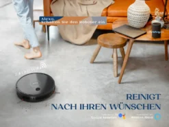 KYVOL E25 Staubsauger Roboter 2600PA Mit Ladestation, WLAN Staubsauger Mit Präzise Kartentechnologie, Bis Zu 150Min Laufzeit -Rein Blitz Geschaft 6a97b5485b9ac74574bcda0013ff9305