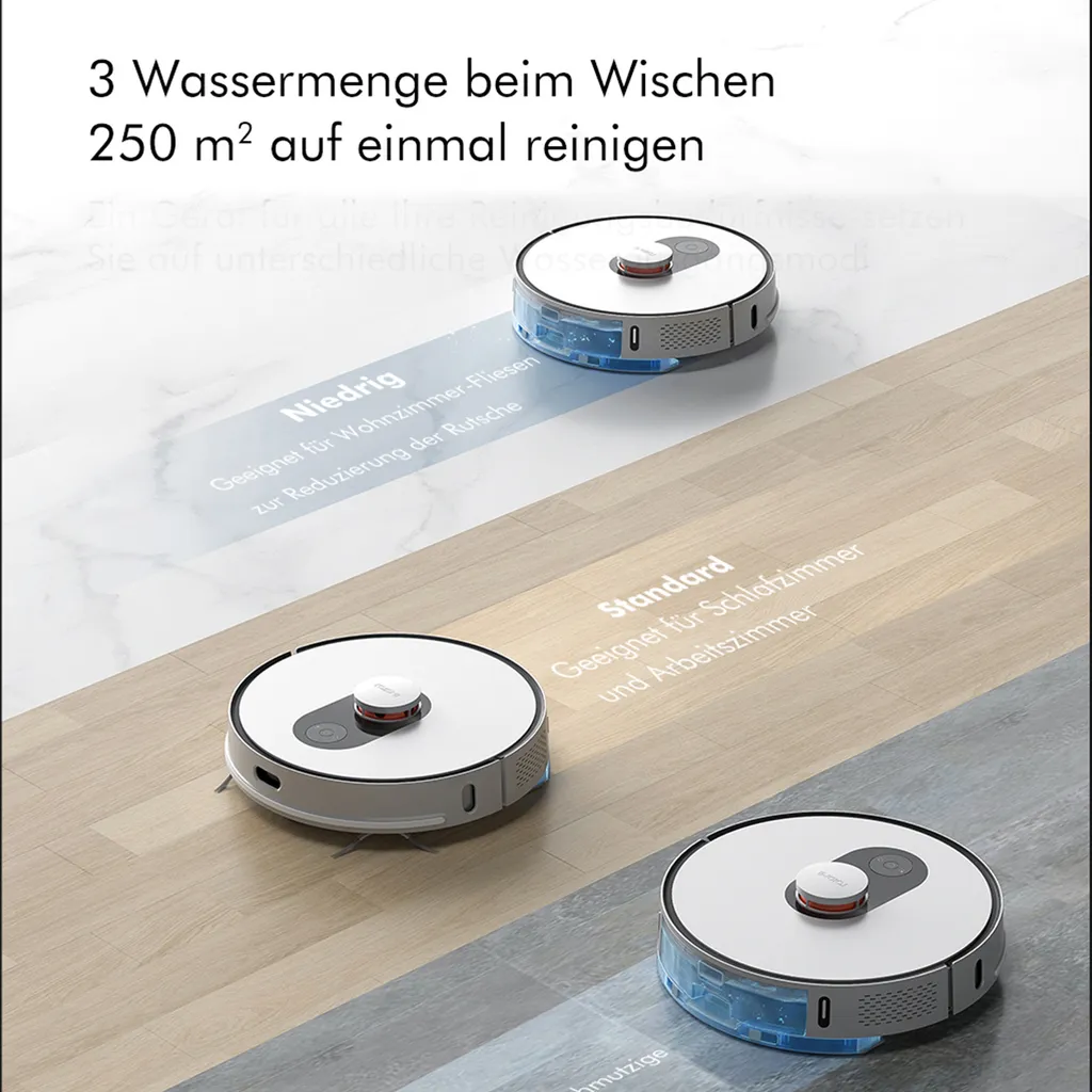 Roidmi EVE Plus Roboter Staubsauger Nass-Trocken-Saugroboter,50 Watt,2700pa Mit Sauberer Basis Und Beutel,Weiß 10 Roidmi EVE Plus Roboter Staubsauger Nass-Trocken-Saugroboter,50 Watt,2700pa Mit Sauberer Basis Und Beutel,Weiß – Bild 8