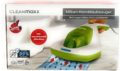 CLEANmaxx Milben-Handstaubsauger Kompakt Mit UV-C Licht - Weiß/limegreen -Rein Blitz Geschaft 70b83c3703644505950bde877a1e1158