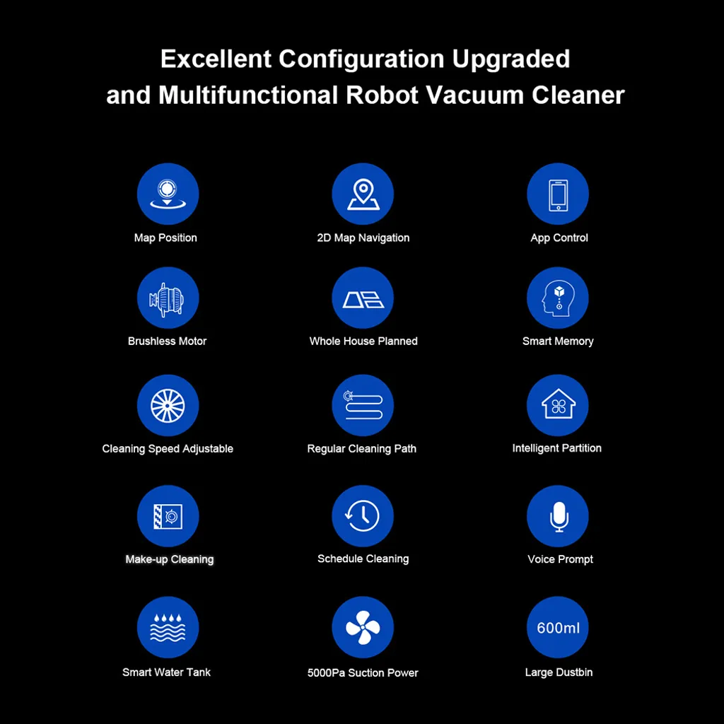 LIECTROUX C30B Automatischer Staubsauger Saugroboter Kehrroboter Nass-Trocken-Staubsauger Dynamische Navigation APP-Fernbedienung Sprachsteuerung Kompatibel Mit Alexa Google Assistant 7 LIECTROUX C30B Automatischer Staubsauger Saugroboter Kehrroboter Nass-Trocken-Staubsauger Dynamische Navigation APP-Fernbedienung Sprachsteuerung Kompatibel Mit Alexa Google Assistant – Bild 5