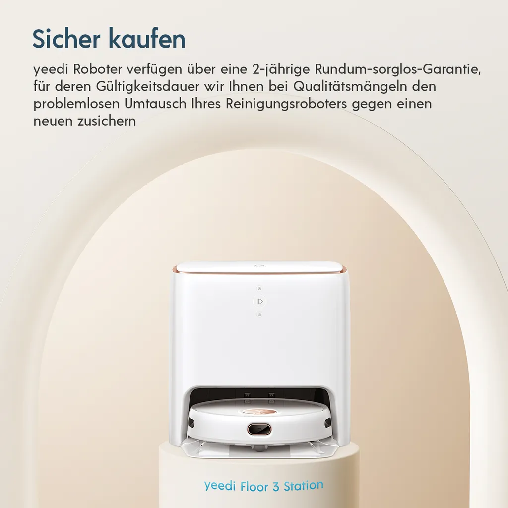 Yeedi Floor 3 Station, Saugroboter Mit Wischfunktion Automatische Mopp-Reinigung, 5100Pa, 3D-Hindernisvermeidung, Perfekt Für Teppich 4 Yeedi Floor 3 Station, Saugroboter Mit Wischfunktion Automatische Mopp-Reinigung, 5100Pa, 3D-Hindernisvermeidung, Perfekt Für Teppich – Bild 2