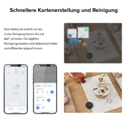 Roborock S8 Staubsauger Roboter Saugroboter 6000 Pa DuoRoller-Bürste VibraRise Wischen 3D-Mapping Reactive 3D-Hindernisumgehung (Schwarz) Mit 2pcs Mopp -Rein Blitz Geschaft 7a0bc892bacb7553ff1520aef697a3a0