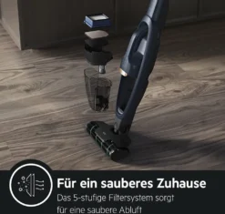 AEG QX7-1-P5IB 2in1 Akku-Staubsauger (Schlanke Bauform, Power-Softrolle, Besonders Effektiv Auf Hartböden, Bis Zu 50 Min Laufzeit, 21,6 Volt, Inkl. Zubehör -Rein Blitz Geschaft 7f4db78010b642b718c18f25a347ddbc