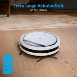 MEDION Saugroboter Mit Ladestation E32 (Modell 2021, Roboterstaubsauger Für Hartböden, Fliesen, Laminat, Tierhaar Optimiert, Direktabsaugung, Autom. Rückkehr Zur Ladestation) -Rein Blitz Geschaft 84cd70c00104a3da3bb51499e6c15915