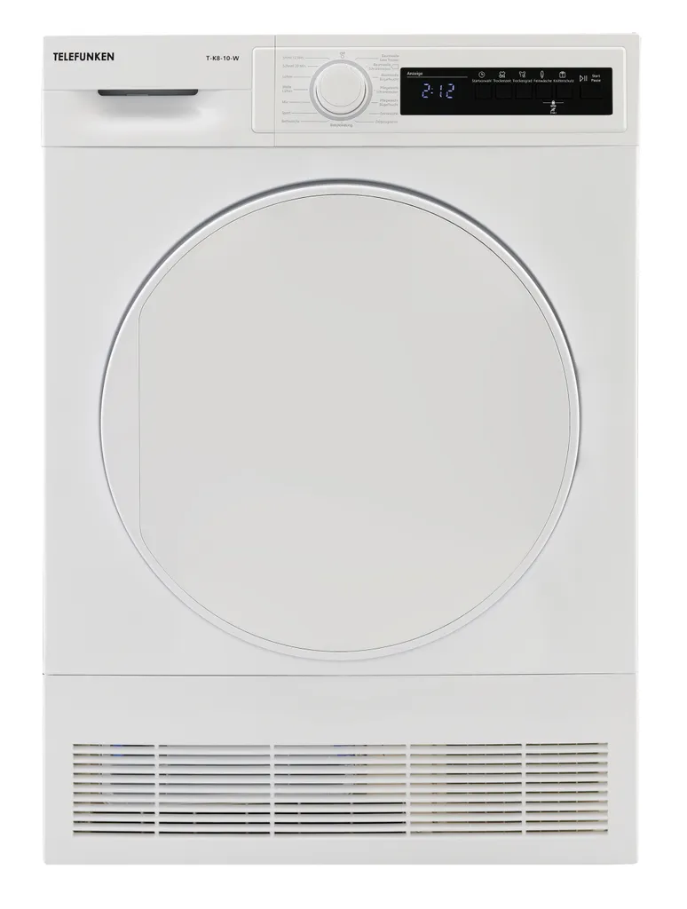 Telefunken T-K8-10-W Kondenstrockner / 8kg / B / Knitterschutz / Reversierende Trommelbewegungen 3 Telefunken T-K8-10-W Kondenstrockner / 8kg / B / Knitterschutz / Reversierende Trommelbewegungen