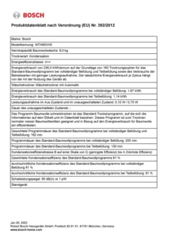Bosch Serie | 4, Wärmepumpentrockner, 8 Kg WTH85VH0 -Rein Blitz Geschaft 8de38c612e958f94c70ecaeb3b0c311a