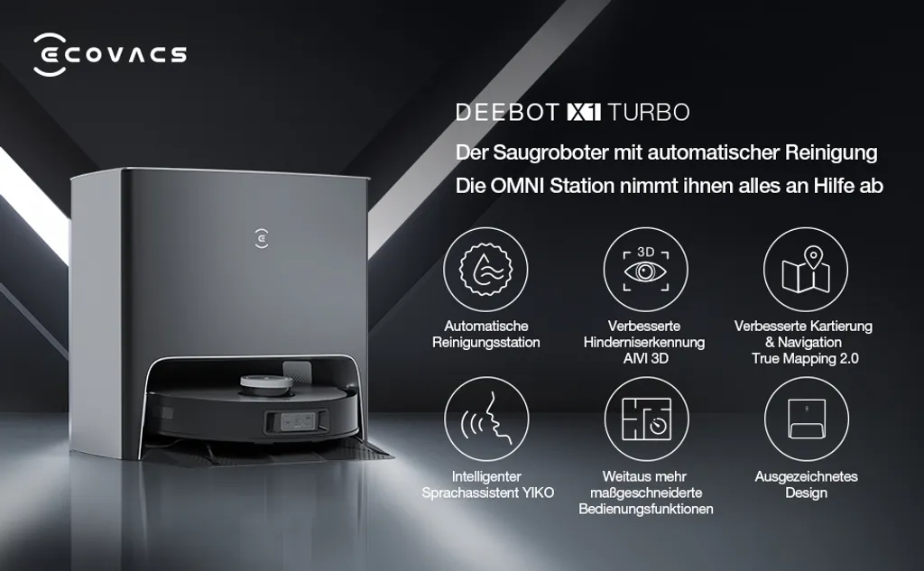 ECOVACS DEEBOT X1 TURBO Staubsauger 5000Pa Saugroboter YIKO EU APP 9 ECOVACS DEEBOT X1 TURBO Staubsauger 5000Pa Saugroboter YIKO EU APP – Bild 7