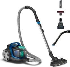 Philips Beutelloser Staubsauger 5000 Series, Turbobürste, 99.9 % Staubaufnahme, 900 W, Blau (FC9557/09)
