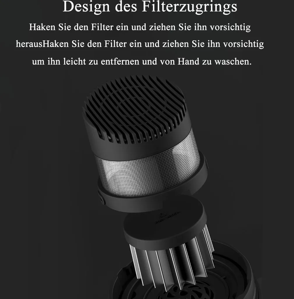 Xiaomi SHUNZAO Z1Pro Kabellos Mehrzweck Handstaubsauger 15500Pa Saugbürstenloser Motor Für Haus Büro Auto Schwarz 13 Xiaomi SHUNZAO Z1Pro Kabellos Mehrzweck Handstaubsauger 15500Pa Saugbürstenloser Motor Für Haus Büro Auto Schwarz – Bild 11