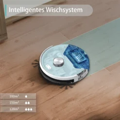 2022 SmartAI S9 Saugroboter Staubsauger Robot Wischroboter Automatisch APP Fernbedienung 4000PA Roboterstaubsauger Vacuum Reinigung Weiß -Rein Blitz Geschaft 9dc27cef7f50b5b67e51f721190f4f47