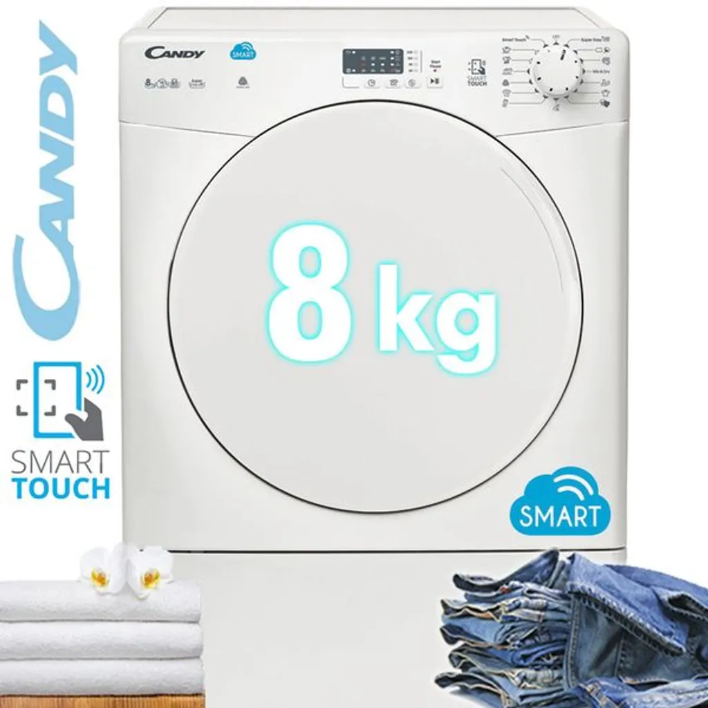 Candy Kondenstrockner CS C8LF-S, 8 Kg, Startzeitvorwahl 4 Candy Kondenstrockner CS C8LF-S, 8 Kg, Startzeitvorwahl – Bild 2